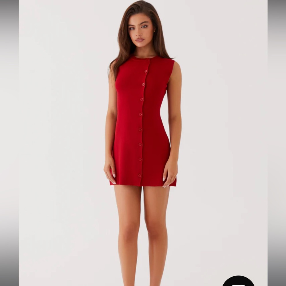 Peppermayo Exclusive - Not One Time Knit Mini Dress - Red